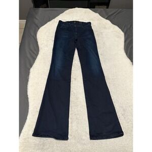 7 For All Mankind Kimmie Bootcut Jeans Blue Dark Wash‎ Stretch Denim Women's 28